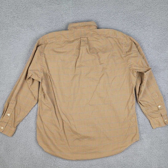 Ralph Lauren Shirt Men's Large Tilden Brown Golf Check Button-Down Long Sleeve - Picture 6 of 12